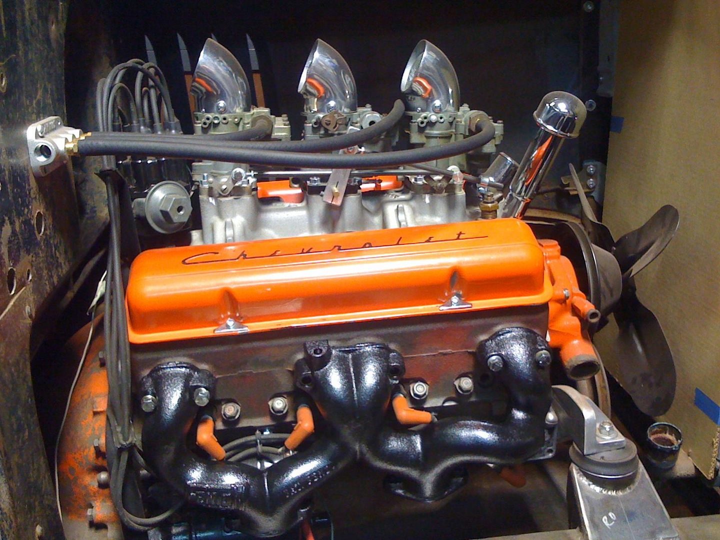 FENTON SMALL BLOCK CHEVY CAST IRON HEADERS RAT HOT ROD eBay